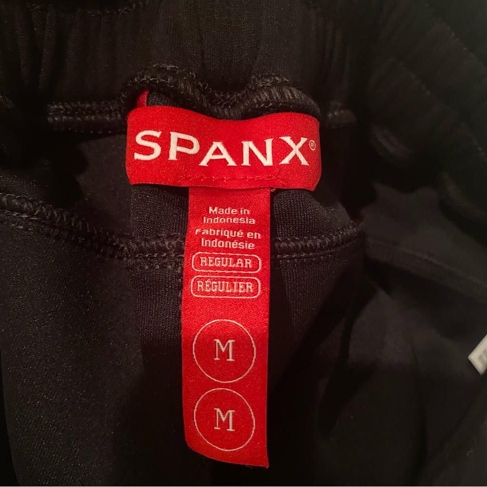 SPANX NWT air essential wide leg pull on pants in dark black size Medium - Picture 6 of 13